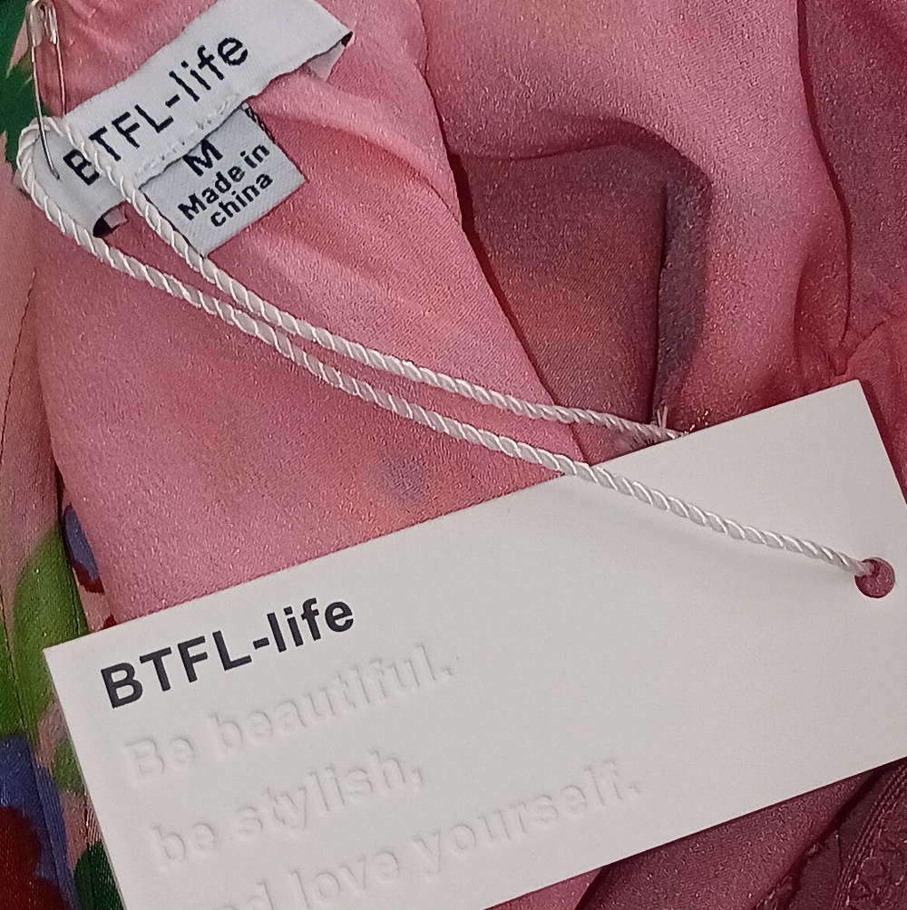 Nwt BTFL-life Vibrant Floral Halter High-Low Dress Multi Size M - Picture 12 of 12